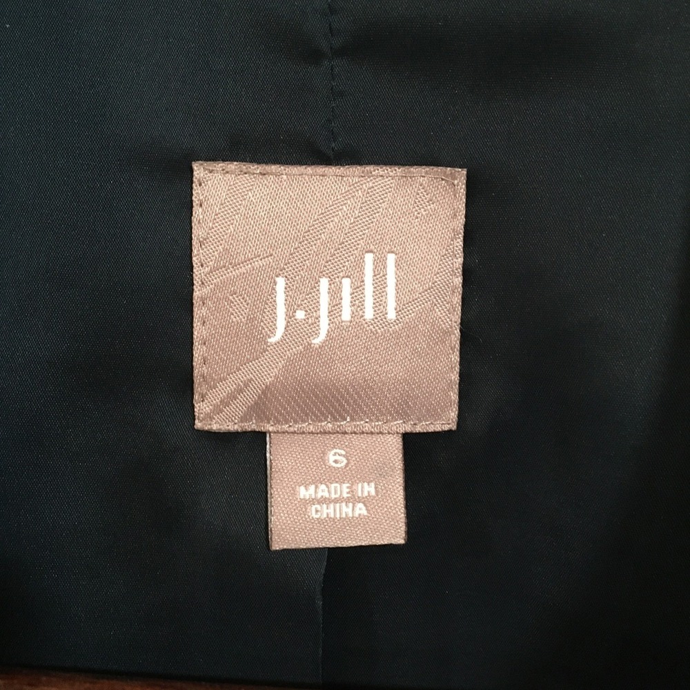 J Jill Wool Blazer Lined Jacket Womens 6 Washable Navy Blue Preppy Work Office - Picture 4 of 12